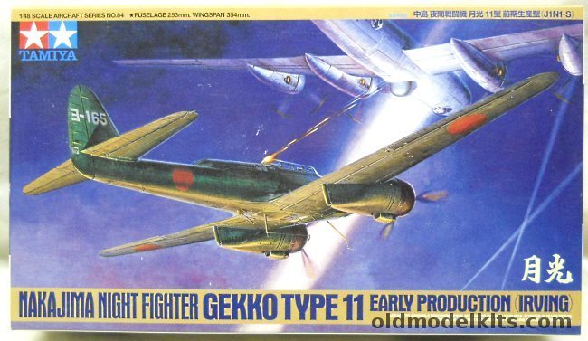 Tamiya 1/48 Nakajima J1N1-S Gekko Type 11 Early Production Irving - Night Fighter Type 11 Kou, 61084 plastic model kit